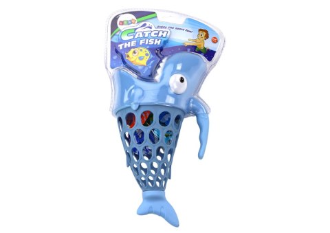 Koszyczek Do Łowienia Rybek Rekin Uchwyt Rybki Niebieski LEAN Toys Koszyczek Do Łowienia Rybek Rekin Uchwyt Rybki Niebieski LEAN Toys