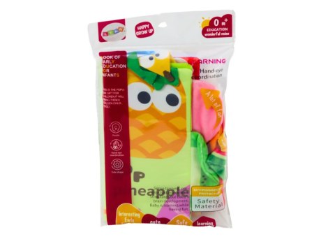 Książeczka Miękka Owoce Szeleszcząca Piszcząca Kolorowa Dla Niemowląt LEAN Toys Książeczka Miękka Owoce Szeleszcząca Piszcząca Kolorowa Dla Niemowląt LEAN Toys