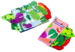 Książeczka Miękka Warzywa Szeleszcząca Piszcząca Kolorowa Dla Niemowląt LEAN TOYS