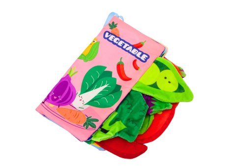 Książeczka Miękka Warzywa Szeleszcząca Piszcząca Kolorowa Dla Niemowląt LEAN TOYS Książeczka Miękka Warzywa Szeleszcząca Piszcząca Kolorowa Dla Niemowląt LEAN TOYS