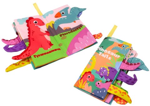 Książeczka Miękka Zwierzęta Dinozaury Szeleszcząca Kolorowa LEAN Toys Książeczka Miękka Zwierzęta Dinozaury Szeleszcząca Kolorowa LEAN Toys