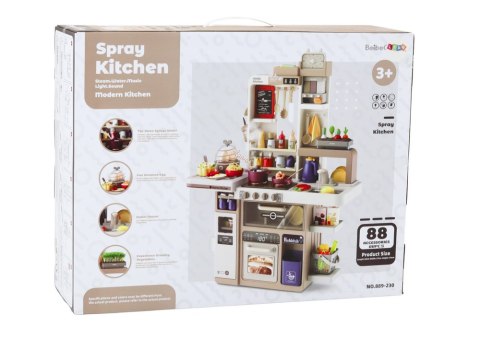 Kuchnia Dla Dzieci Światła Dźwięki Para Akcesoria 88 El LEAN Toys Kuchnia Dla Dzieci Światła Dźwięki Para Akcesoria 88 El LEAN Toys