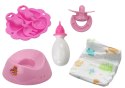 Lalka Bobas Siusiająca Body Czapeczka Nocnik Butelka Akcesoria LEAN Toys