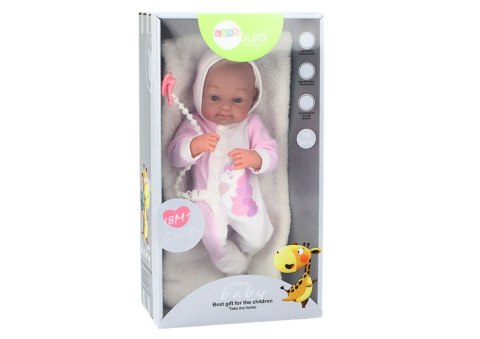 Lalka Bobas Ze Smoczkiem Body Jednorożec Różowy Kocyk Akcesoria 35 cm LEAN Toys Lalka Bobas Ze Smoczkiem Body Jednorożec Różowy Kocyk Akcesoria 35 cm LEAN Toys