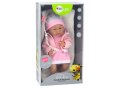 Lalka Bobas Ze Smoczkiem Sukienka Czapeczka Różowa Kocyk Akcesoria 35 cm LEAN Toys