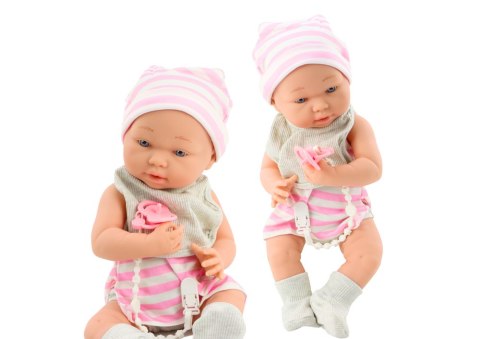 Lalka Bobas w Biało-Różowym Ubranku Czapeczka Smoczek Śliniaczek Kołderka LEAN Toys Lalka Bobas w Biało-Różowym Ubranku Czapeczka Smoczek Śliniaczek Kołderka LEAN Toys