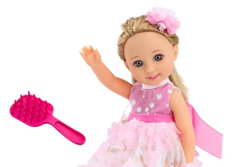 Lalka Różowa Sukienka Długie Włosy Spinka Szczotka 38cm LEAN Toys Lalka Różowa Sukienka Długie Włosy Spinka Szczotka 38cm LEAN Toys