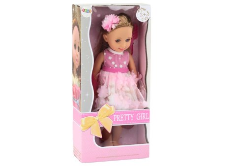Lalka Różowa Sukienka Długie Włosy Spinka Szczotka 38cm LEAN Toys Lalka Różowa Sukienka Długie Włosy Spinka Szczotka 38cm LEAN Toys