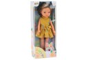 Lalka Żółta Sukienka Brązowe Włosy Duża Laleczka 33cm LEAN Toys