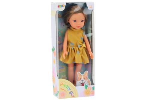 Lalka Żółta Sukienka Brązowe Włosy Duża Laleczka 33cm LEAN Toys Lalka Żółta Sukienka Brązowe Włosy Duża Laleczka 33cm LEAN Toys
