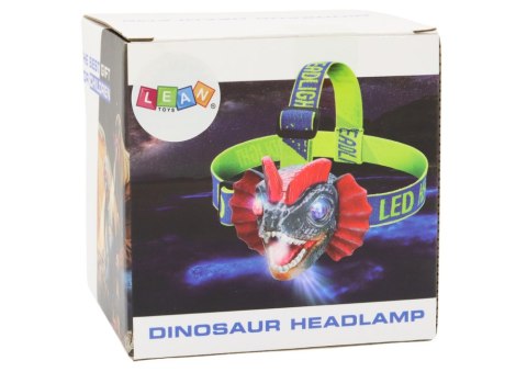 Latarka Czołówka Dinozaur Regulowana Opaska 3 Diody Led LEAN Toys Latarka Czołówka Dinozaur Regulowana Opaska 3 Diody Led LEAN Toys