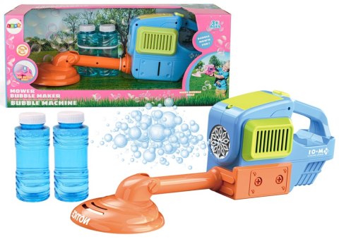Maszyna Do Baniek Mydlanych Kosiarka Podkaszarka Dwa Płyny Niebieska LEAN Toys Maszyna Do Baniek Mydlanych Kosiarka Podkaszarka Dwa Płyny Niebieska LEAN Toys