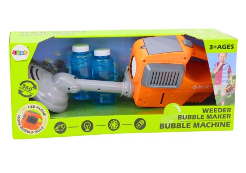 Maszyna Do Baniek Mydlanych Kosiarka Podkaszarka Dwa Płyny Pomarańczowa LEAN Toys Maszyna Do Baniek Mydlanych Kosiarka Podkaszarka Dwa Płyny Pomarańczowa LEAN Toys