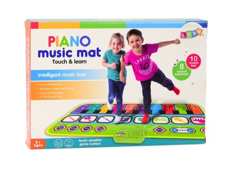 Mata Taneczna Interaktywna Pianinko Instrumenty 60cm x 30cm LEAN Toys Mata Taneczna Interaktywna Pianinko Instrumenty 60cm x 30cm LEAN Toys