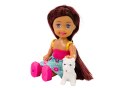 Mini Laleczka Długie Włosy Ubranko Kolorowe Zwierzątko LEAN Toys