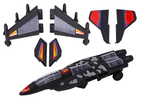 Myśliwiec Militarny F35 Jeżdżący Światła Dźwięki Czarny LEAN Toys Myśliwiec Militarny F35 Jeżdżący Światła Dźwięki Czarny LEAN Toys