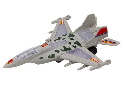 Myśliwiec Militarny F35 Jeżdżący Światła Dźwięki Szary LEAN Toys Myśliwiec Militarny F35 Jeżdżący Światła Dźwięki Szary LEAN Toys