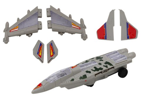 Myśliwiec Militarny F35 Jeżdżący Światła Dźwięki Szary LEAN Toys Myśliwiec Militarny F35 Jeżdżący Światła Dźwięki Szary LEAN Toys