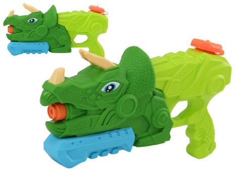 Pistolet Na Wodę Dinozaur Zielony Triceratops 1000 ml Zasięg 7m LEAN Toys Pistolet Na Wodę Dinozaur Zielony Triceratops 1000 ml Zasięg 7m LEAN Toys