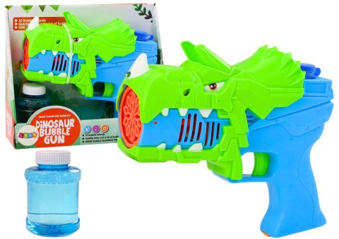 Pistolet na Bańki Mydlane Dinozaur Niebiesko- Zielony LEAN Toys Pistolet na Bańki Mydlane Dinozaur Niebiesko- Zielony LEAN Toys