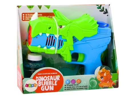 Pistolet na Bańki Mydlane Dinozaur Niebiesko- Zielony LEAN Toys Pistolet na Bańki Mydlane Dinozaur Niebiesko- Zielony LEAN Toys