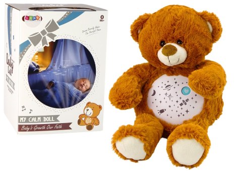 Pluszowy Miś Usypiający Światła Dźwięki Tryb Nocny i Dzienny Brązowy LEAN Toys Pluszowy Miś Usypiający Światła Dźwięki Tryb Nocny i Dzienny Brązowy LEAN Toys