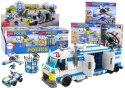 Policja Łódź Samolot Helikopter Klocki Konstrukcyjne Niebieskie MIX LEAN TOYS