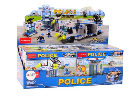 Policja Łódź Samolot Helikopter Klocki Konstrukcyjne Niebieskie MIX LEAN TOYS Policja Łódź Samolot Helikopter Klocki Konstrukcyjne Niebieskie MIX LEAN TOYS