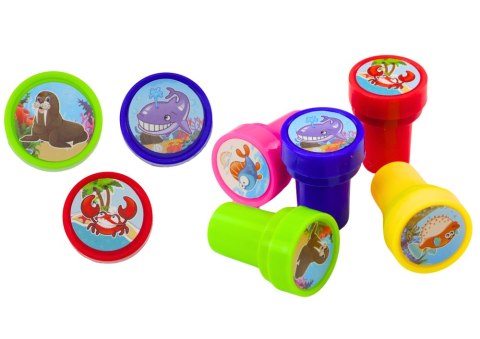 Stempelek Ozdobny 12 Wzorów Zwierząt Wodnych 6 Kolorów LEAN TOYS Stempelek Ozdobny 12 Wzorów Zwierząt Wodnych 6 Kolorów LEAN TOYS