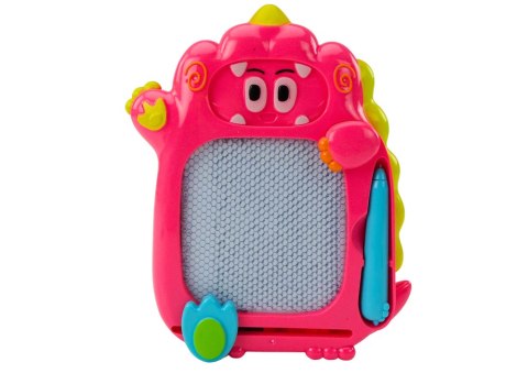 Tablica Do Rysowania Gra Kieszonkowa 2w1 Dinozaur Różowy LEAN Toys Tablica Do Rysowania Gra Kieszonkowa 2w1 Dinozaur Różowy LEAN Toys