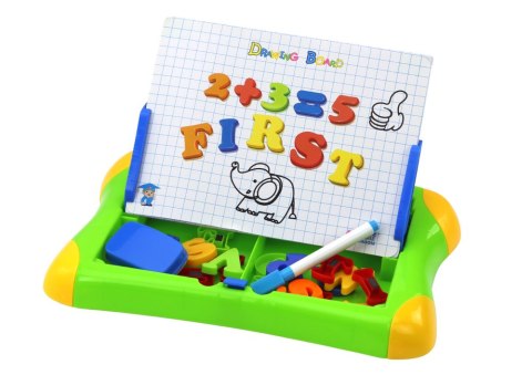 Tablica Edukacyjna Magnetyczna Literki Cyferki Pisak Gąbka LEAN Toys Tablica Edukacyjna Magnetyczna Literki Cyferki Pisak Gąbka LEAN Toys