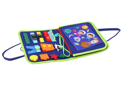 Tablica Filcowa Sensoryczna Manipulacyjna Edukacyjna Niebieska LEAN Toys Tablica Filcowa Sensoryczna Manipulacyjna Edukacyjna Niebieska LEAN Toys