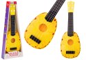 Ukulele Dla Dzieci Mini Gitara 4 Struny Motyw Ananasa Gitarka Żółta LEAN Toys