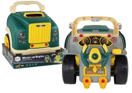 Warsztat Silnik Ciężarówka Do Rozkręcania Zestaw Majsterkowicza Zielony LEAN Toys