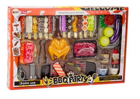 Zestaw Do Grilla Warzywa Figurki Grill BBQ Party 37 ele. LEAN Toys Zestaw Do Grilla Warzywa Figurki Grill BBQ Party 37 ele. LEAN Toys