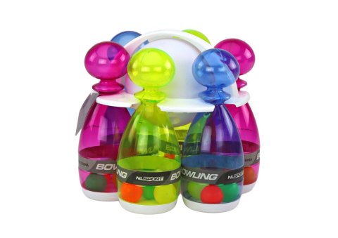 Zestaw Do Gry W Kręgle 6 Kręgli Przeźroczyste Kolorowe LEAN Toys Zestaw Do Gry W Kręgle 6 Kręgli Przeźroczyste Kolorowe LEAN Toys