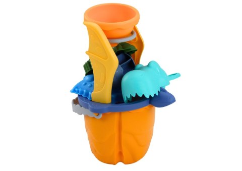 Zestaw Do Piasku Dinozaur Lejek Młynek Foremki Łopatka 7 ele. LEAN Toys Zestaw Do Piasku Dinozaur Lejek Młynek Foremki Łopatka 7 ele. LEAN Toys