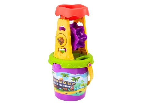 Zestaw Do Piasku Dinozaur Młynek Lejek Łopatka Grabki Konewka Foremki LEAN Toys Zestaw Do Piasku Dinozaur Młynek Lejek Łopatka Grabki Konewka Foremki LEAN Toys