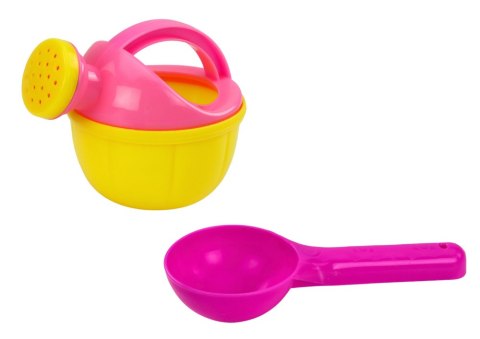 Zestaw Do Piasku Wiaderko Konewka Foremki Różowe Słodkości 8 ele. LEAN Toys Zestaw Do Piasku Wiaderko Konewka Foremki Różowe Słodkości 8 ele. LEAN Toys