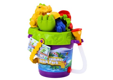 Zestaw Do Piasku Wiaderko Z Prysznicem Konewka i Foremki Dinozaury Zestaw LEAN Toys Zestaw Do Piasku Wiaderko Z Prysznicem Konewka i Foremki Dinozaury Zestaw LEAN Toys