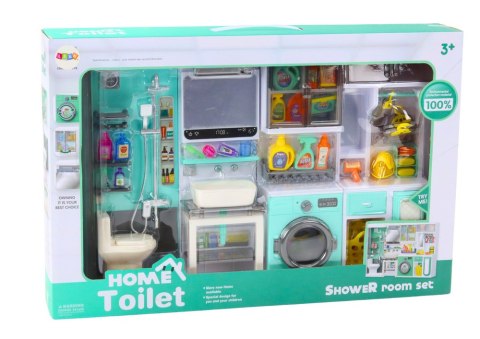 Zestaw Do Zabawy Łazienka 4w1 Prysznic Toaleta Pralka Akcesoria LEAN Toys Zestaw Do Zabawy Łazienka 4w1 Prysznic Toaleta Pralka Akcesoria LEAN Toys