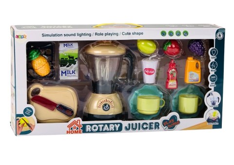 Zestaw Elektryczny Blender Owoce Do Krojenia Światła Dźwięki LEAN Toys Zestaw Elektryczny Blender Owoce Do Krojenia Światła Dźwięki LEAN Toys