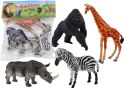 Zestaw Figurek Zwierząt Afrykańskich 4 Sztuki Żyrafa Goryl LEAN TOYS