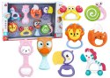 Zestaw Grzechotek Gryzaczków Dla Niemowląt Zwierzątka 8 Szt LEAN Toys