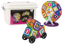 Zestaw Klocków Magnetycznych W Kuferku Koło Młyńskie Budynki 118 El LEAN Toys