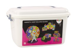 Zestaw Klocków Magnetycznych W Kuferku Koło Młyńskie Budynki 118 El LEAN Toys