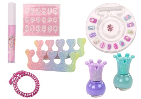 Zestaw Kosmetyków W Walizce Do Paznokci Makijażu Walizka Fioletowa 9 El. LEAN Toys Zestaw Kosmetyków W Walizce Do Paznokci Makijażu Walizka Fioletowa 9 El. LEAN Toys
