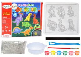Zestaw Kreatywny DIY Magnesy z Gipsu Dinozaury LEAN Toys