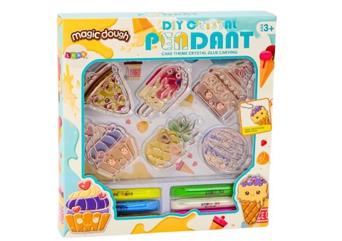 Zestaw Kreatywny Witraże Zawieszki DIY Babeczka Pizza Ananas LEAN Toys Zestaw Kreatywny Witraże Zawieszki DIY Babeczka Pizza Ananas LEAN Toys
