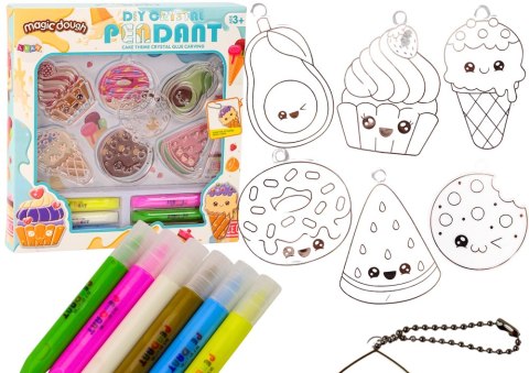 Zestaw Kreatywny Witraże Zawieszki DIY Babeczki Awokado Arbuz LEAN Toys Zestaw Kreatywny Witraże Zawieszki DIY Babeczki Awokado Arbuz LEAN Toys